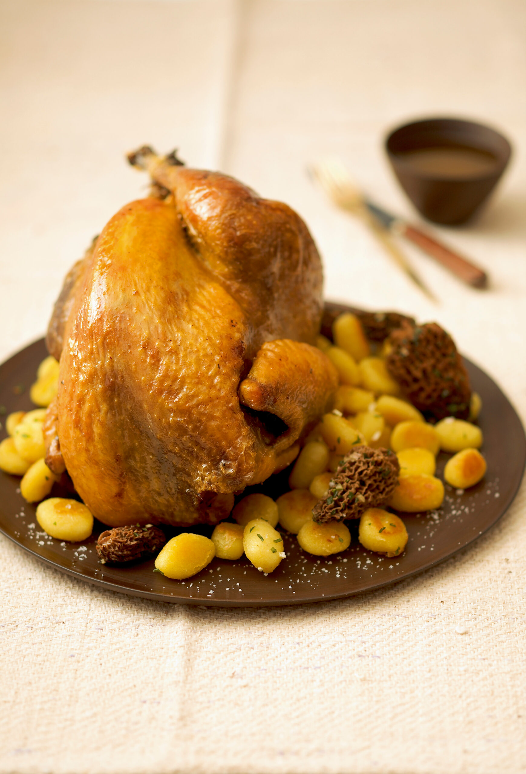 Pintade aux morilles et gnocchis sautés - Volaille Française