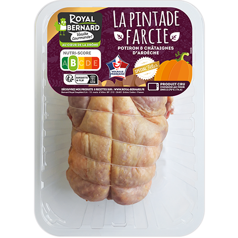 Pintade farcie Potiron et Châtaignes d'Ardèche