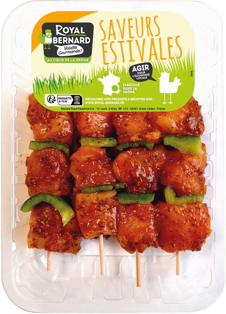 brochettes de poulet mariné à la provençale