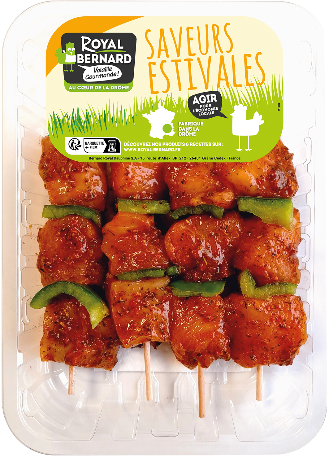 brochettes de poulet mariné à la provençale