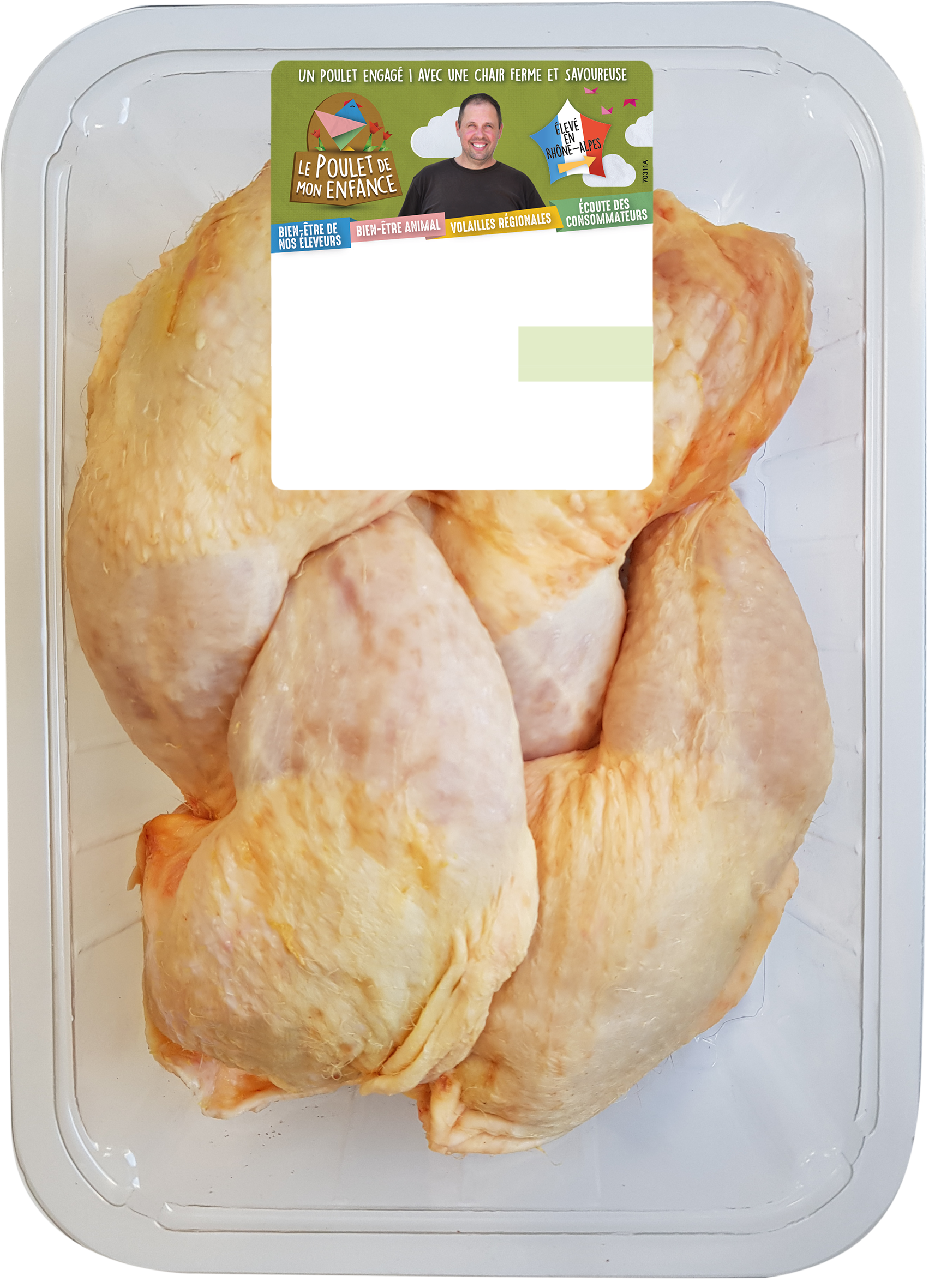 Hauts de cuisse de poulet Royal Bernard – Poulet de Ma Région, élevés en Auvergne-Rhône-Alpes – volaille française savoureuse et pratique
