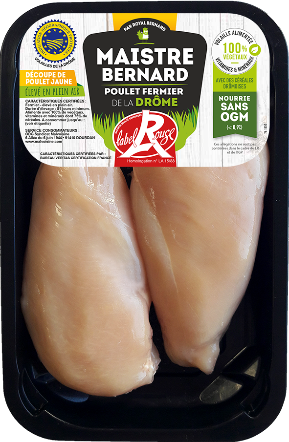 Filets de poulet Fermier - Maistre Bernard - Volaille Française