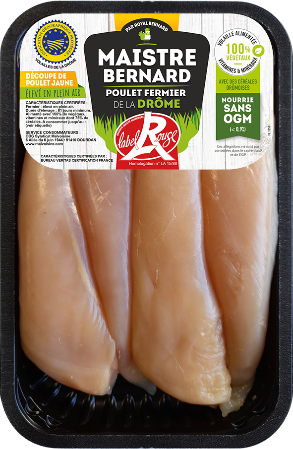 filets de poulet fermier maistre bernard