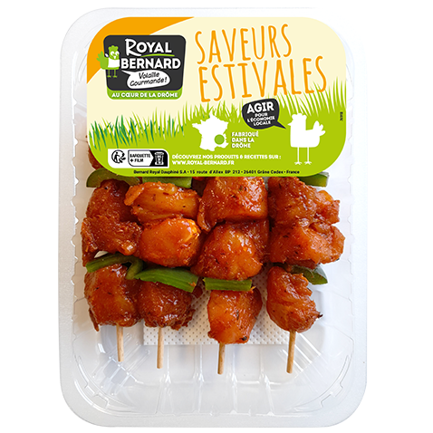 Brochettes de Poulet mariné Paprika-Cumin