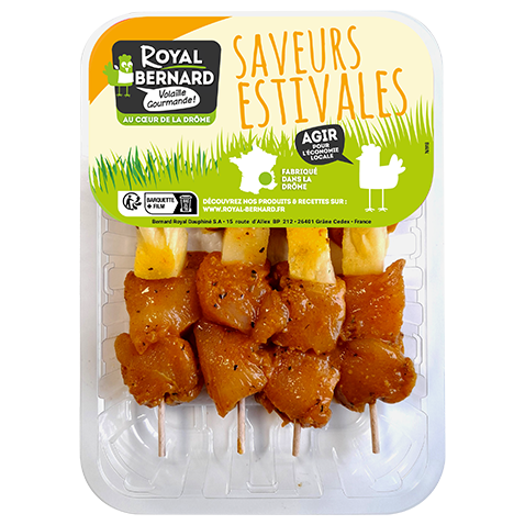 Brochettes de Poulet mariné au Curry