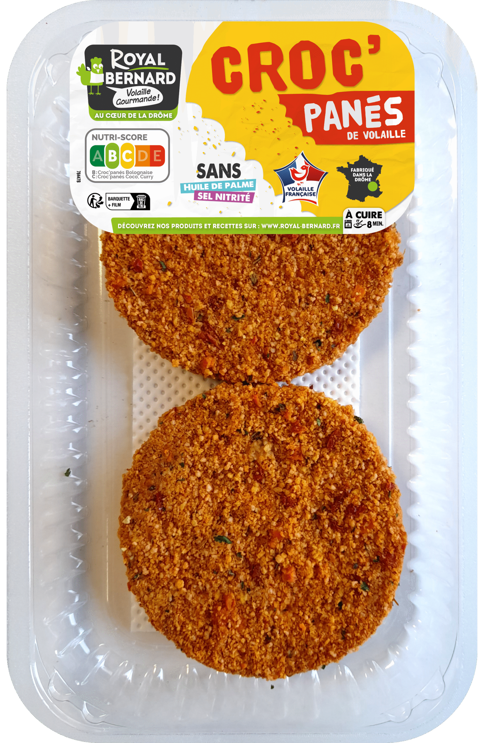 Croc'Panés de volaille Bolognaise