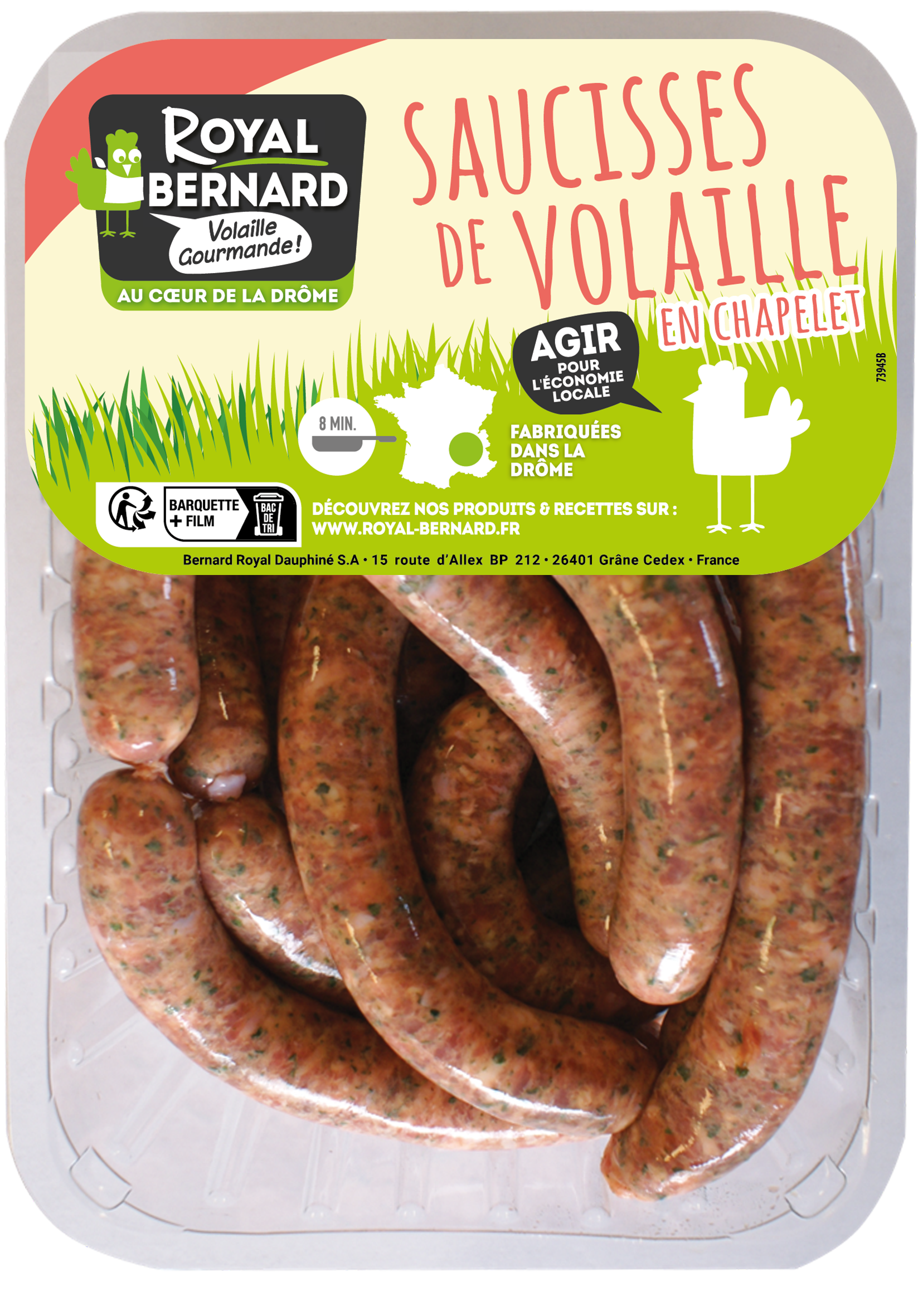 Saucisses de Volaille aux Herbes en chapelet