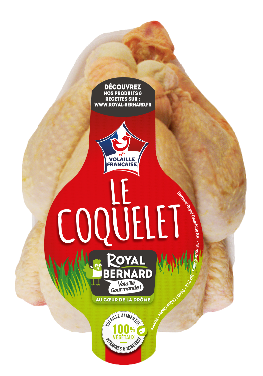 Coquelet Royal Bernard – volaille française entière, tendre et raffinée – idéale pour cuisson au four
