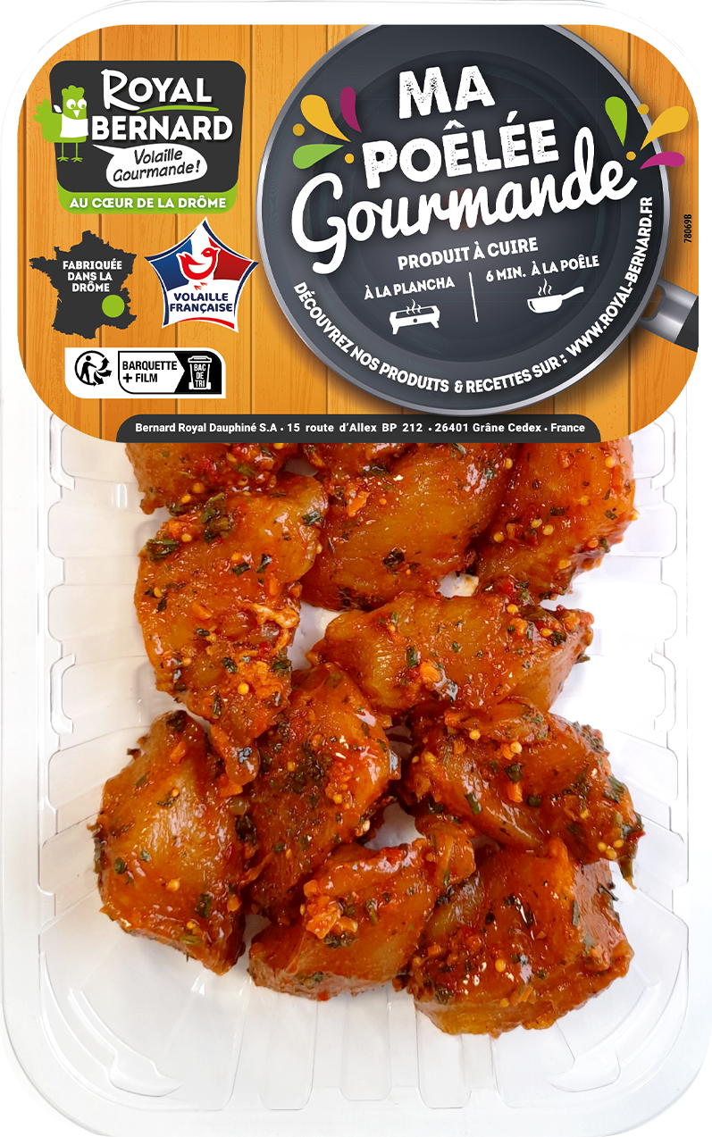 Cubes de filet de poulet marinés Thaïlandaise