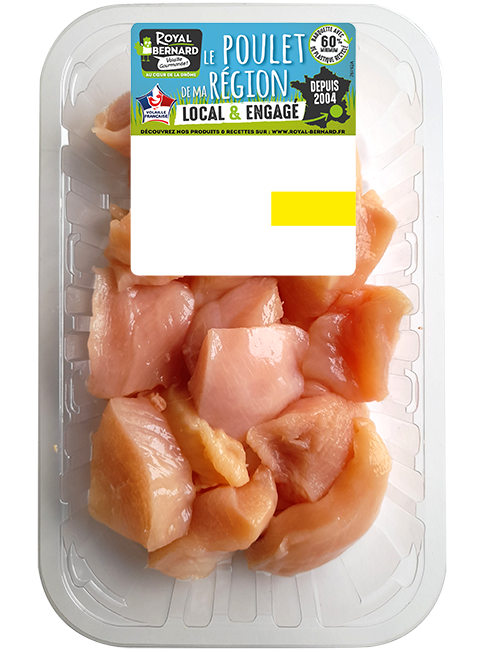 Cubes de filet de poulet