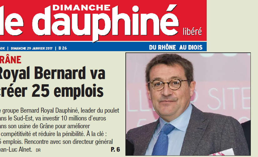 Bernard Royal Dauphiné à l’honneur dans la Presse !
